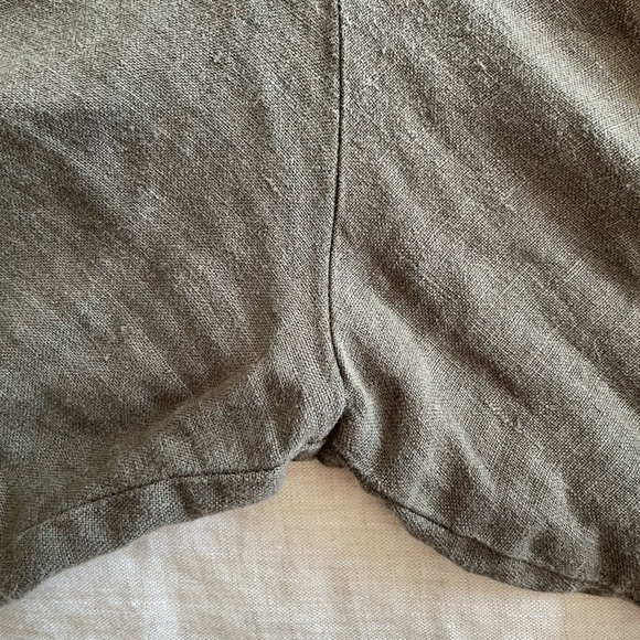 Black Crane tapered drop crotch linen pants - Picture 11 of 13